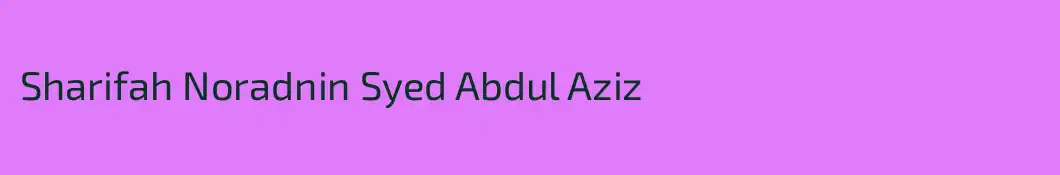 Sharifah Noradnin Syed Abdul Aziz